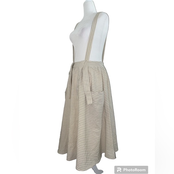 Mod Ref pin strip cottage overall midi circle skirt - Picture 2 of 9